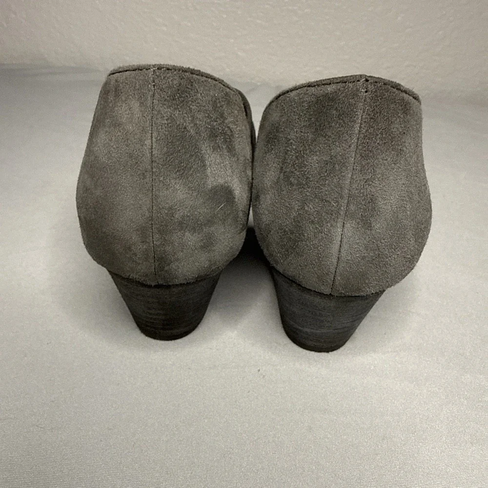 Eileen Fisher Hilly D'orsay Wedge Pump Women's Gray Suede Slip-On Heels Size 6